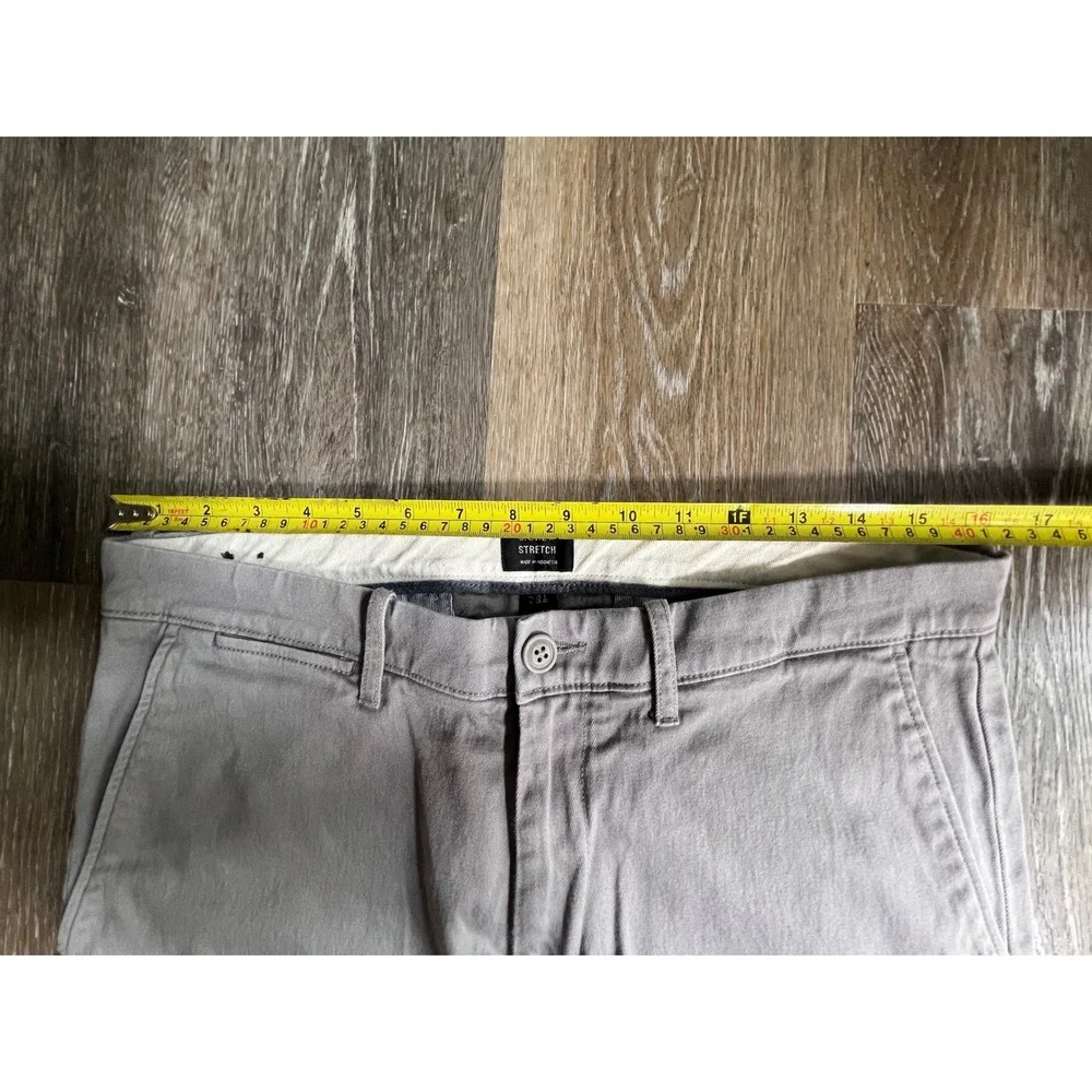 J. Crew 770 Straight Fit Pants Mens 32 Gray Chino Cotton Stretch Classic Casual